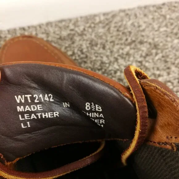 Polo Ralph Lauren Sport Leather Ankle Hiking Boots Buckle Lace Up Mens 8.5 B - Picture 8 of 9